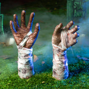 JOYIN front view of packaged zombie arms showing easy setup and spooky look