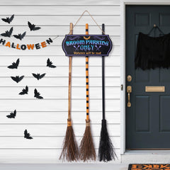 JOYIN front porch display with sign and brooms showing welcoming seasonal charm