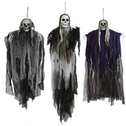 JOYIN front view of three hanging grim reapers showing spooky yard impact