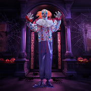 JOYIN hanging clown front view showing full spooky silhouette and dramatic effect