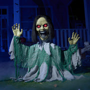 JOYIN groundbreaker front view showing lifelike torso and scary outfit for realistic display