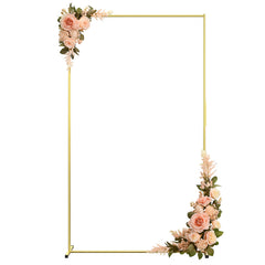 JOYOUSQ gold arch front view showing elegant backdrop and durable finish
