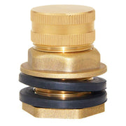Joywayus front view of brass bulkhead fitting showing durable finish and threaded connections