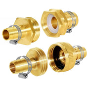 Joywayus front view of four brass connectors showing durable kit