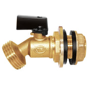 Joywayus front view spigot showing brass body and hose outlet for durable outdoor use