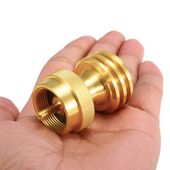 Joywayus adapter installed on 1 lb propane cylinder demonstrating secure attachment