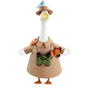 Joyxzacp front view of goose in full explorer outfit showing charming garden appeal