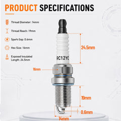 JSIERLUOV spark plug installed in small engine showing straightforward replacement