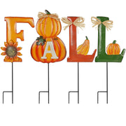 Juegoal front view of assembled fall yard sign for instant curb appeal