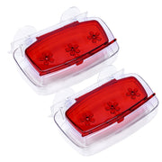 Juegoal front view window feeder showing clear bowl and red cover, great visibility