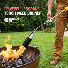 Julttum handle and built-in igniter detail for quick safer starts
