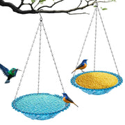 Julyxi front view of two blue hanging bowls showing kit and easy setup
