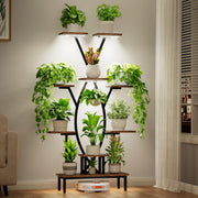 JUSTOGO full view of 9-tier plant stand showing space-saving display and neat organization