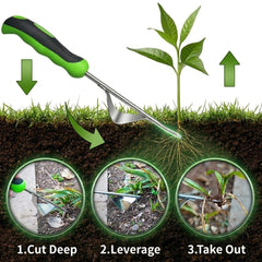 Juxifyron tools in use removing moss and weeds from paving joints showcasing precise cleaning of cracks