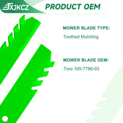 JXJKCZ blades installed on Toro 52 deck demonstrating clean cut
