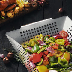 JY COOKMENT close-up of stainless steel weave highlighting secure food containment