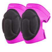 JYBTAA front view of pink knee pad pair showing fit and shape for comfort
