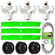 JYLEYJ package of 50-inch deck kit showing contents for easy replacement