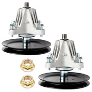 JYLEYJ deck spindle front view showing mounting flanges, ensures correct fit