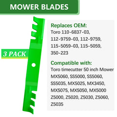 JYLEYJ blade center hole and measurements helping correct deck compatibility