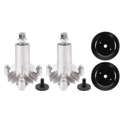 JYLEYJ two-pack front assemblies showing complete spindle and pulley, reliable replacement