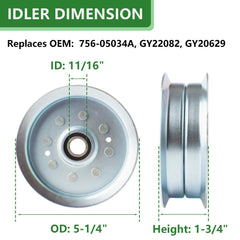 JYLEYJ idler pulley detail showing solid pulley surface for reliable belt tracking and tension