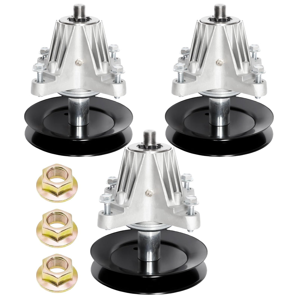 JYLEYJ spindle front view showing mounting flanges and bolt pattern for easy fit