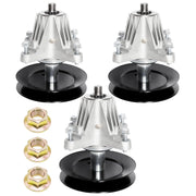 JYLEYJ spindle front view showing mounting flanges and bolt pattern for easy fit