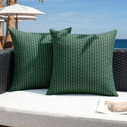 K KEVIN TEXTILE front view of two dark green covers showing clean styling