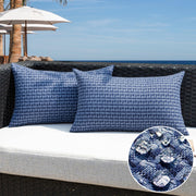 K KEVIN TEXTILE front view of two navy covers shows clean styling and durability
