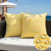 K KEVIN TEXTILE front view of yellow pillow covers shows color and fit benefit