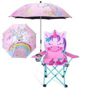 KABOER front view of unicorn chair showing playful design and portability benefit