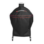 Kamado Joe full cover on 24-inch grill protecting finish and elements