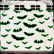 Kanayu hero garage door display showing glowing bats and festive curb appeal