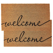 KANKUN door mat front view showing welcome design and durable look