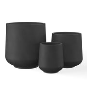 Kante set front view showing all three planters and modern aesthetic