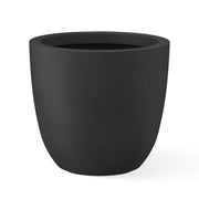 Kante front view 18-inch black planter showing modern curb appeal
