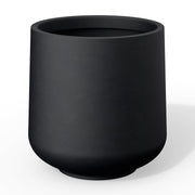 Kante front view of black round planter showing modern curb appeal