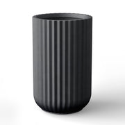 Kante front view round column planter showing sleek silhouette and stability