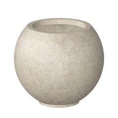 Kante front view of sphere planter showing shape and curb appeal