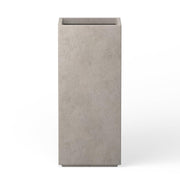 Kante front view of weathered concrete planter showing modern silhouette and curb appeal