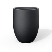 Kante front view of round bullet planter showing modern silhouette and curb appeal