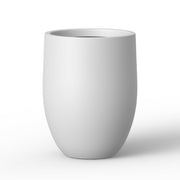 Kante front view of tall white planter showing modern silhouette and curb appeal