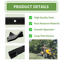 KANXAJJY blades installed on mower deck showing improved lift and airflow