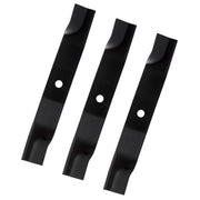 KANXAJJY front view of 3-pack high lift blades showing packaging and count for easy replacement