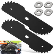 Karbay front view of blade set showing packaging and included hardware for quick replacement