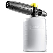 Kärcher FJ6 front view showing bottle and connect, demonstrating quick attachment benefit
