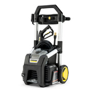 Kärcher K1700B front view showing compact frame and controls for easy storage