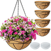 Karlliu front view of 14-inch hanging basket showing durable finish and ready-to-hang convenience