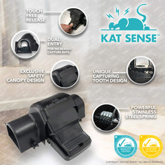 Kat Sense side tunnel close-up highlighting narrow passage for discreet rodent entry